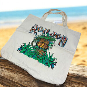 NEW Ron Jon Tiki Beach Iguana Logo Surf Shop Reusable Canvas Tote Bag NWT